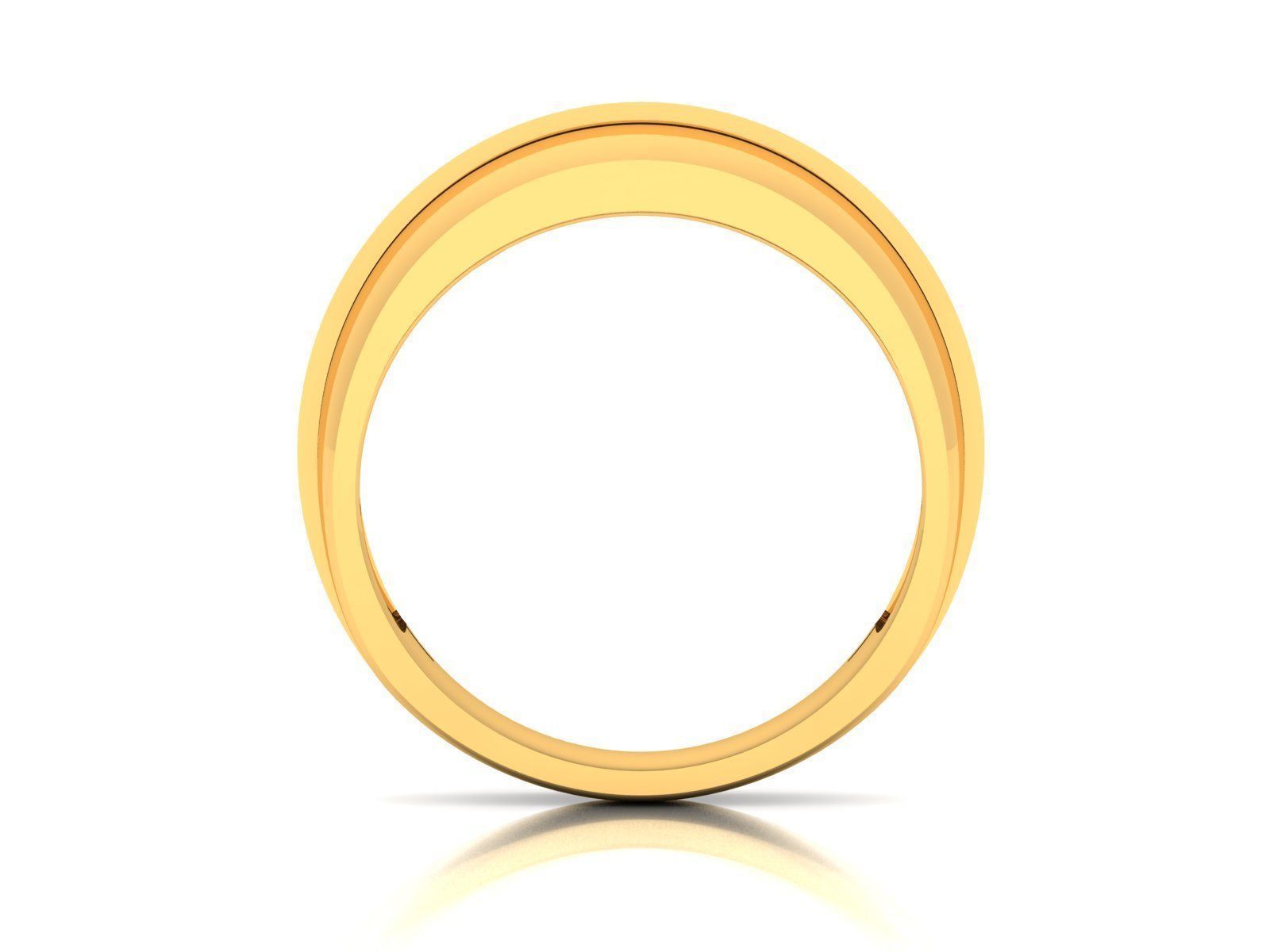 Plain Gold Band Ring 3dm render detail  3D print model_6