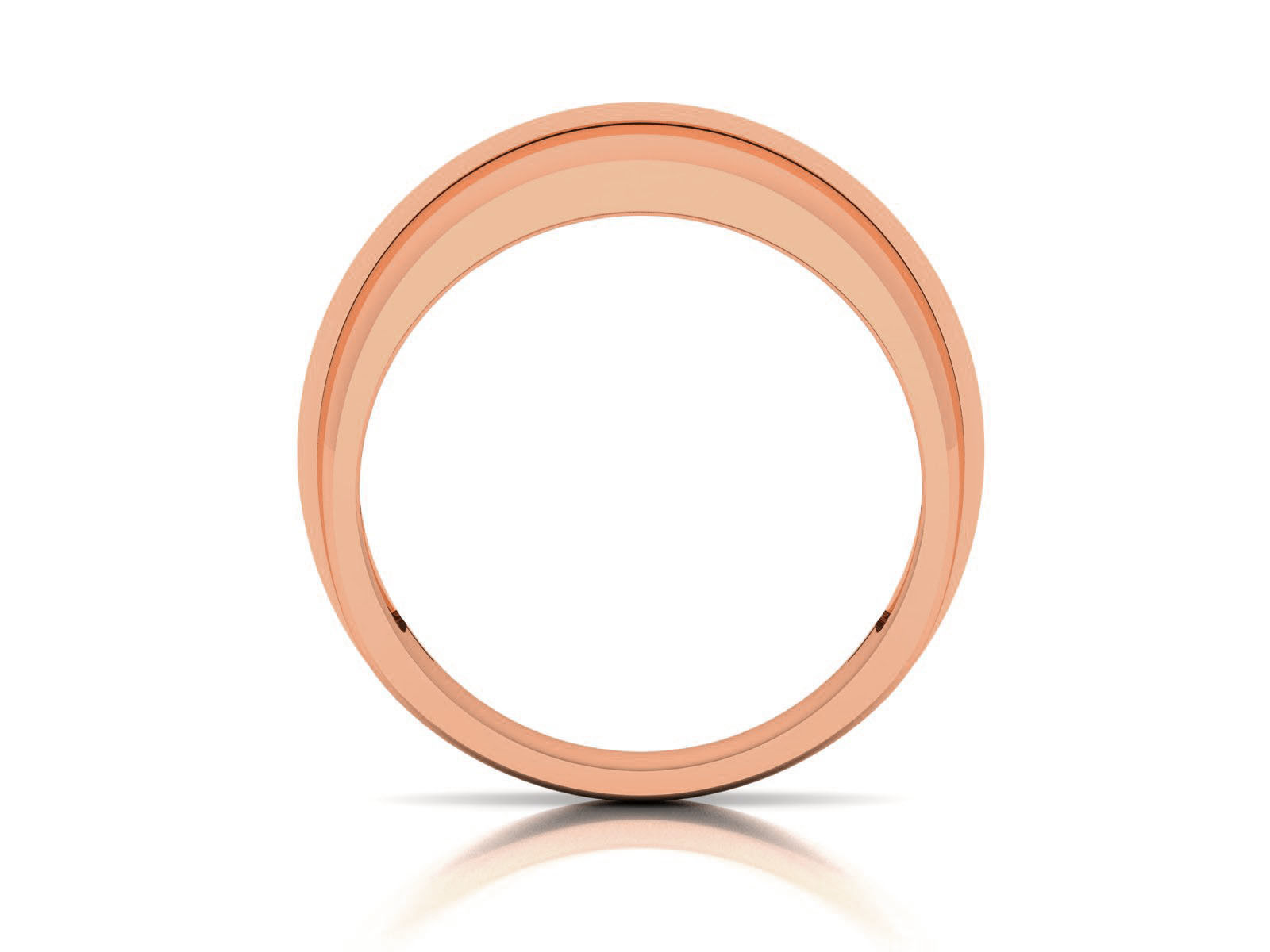 Plain Gold Band Ring 3dm render detail  3D print model_7