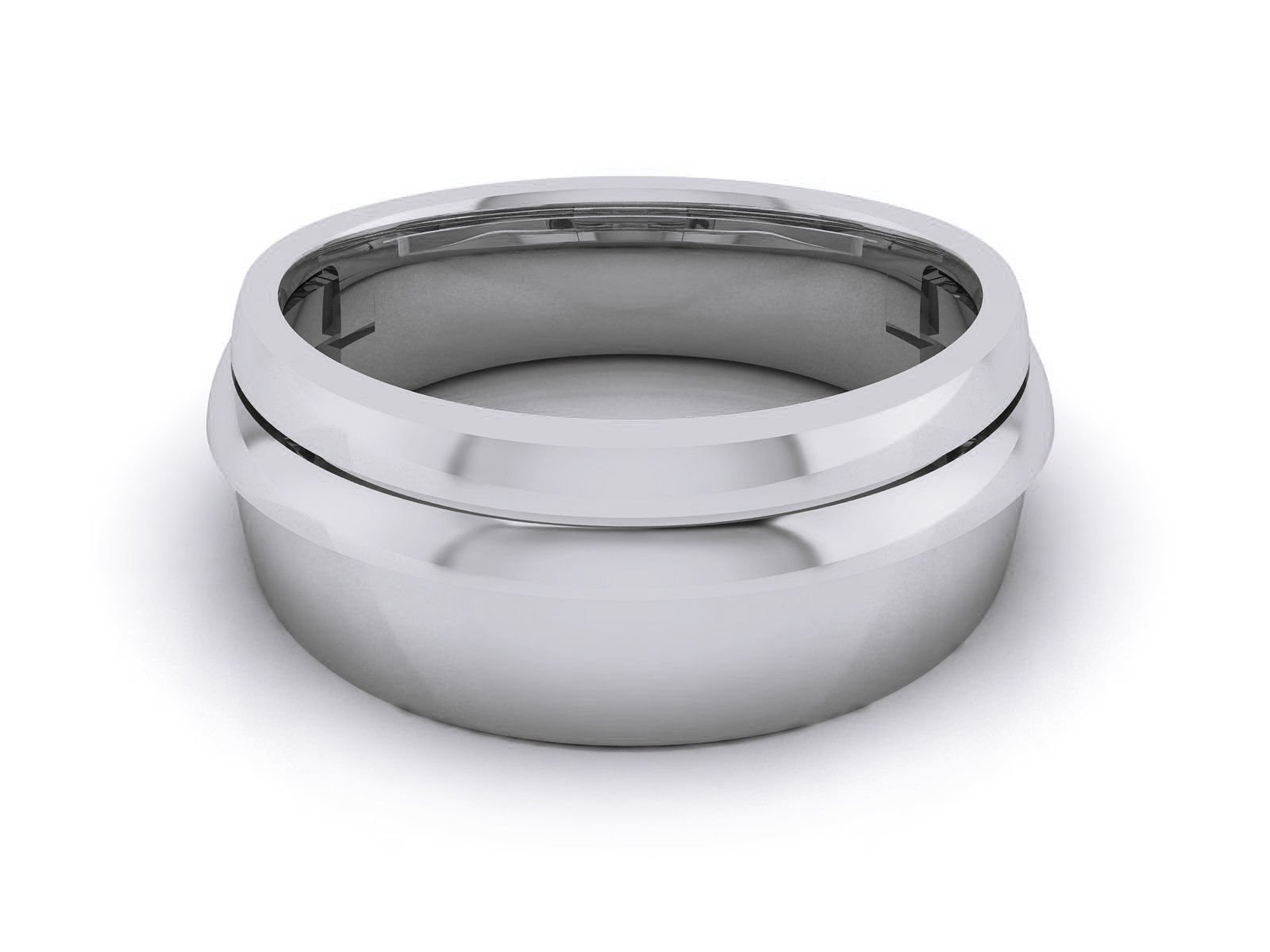 Plain Gold Band Ring 3dm render detail  3D print model_12