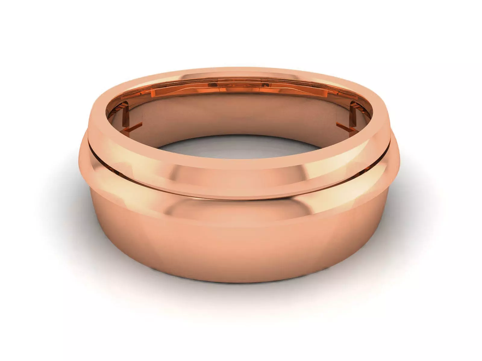 Plain Gold Band Ring 3dm render detail  3D print model_0