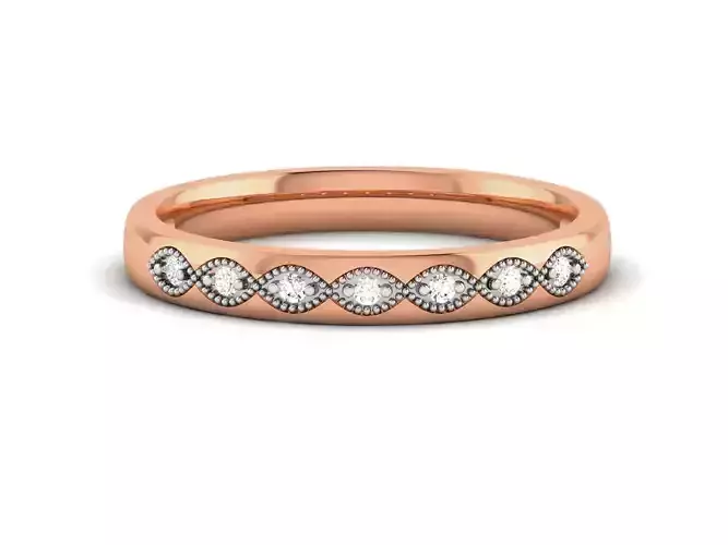 Diamond Band Ring 3dm render detail  3D print model