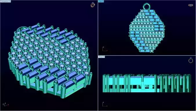 baguette cut pendant