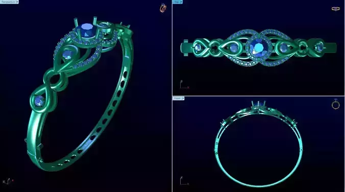 bangle wedding ring with stones