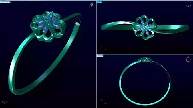 bangle shamrock ring