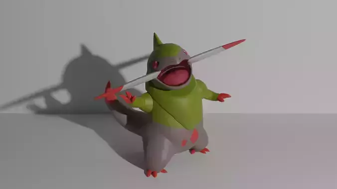 Fraxure pokemon 3D print model
