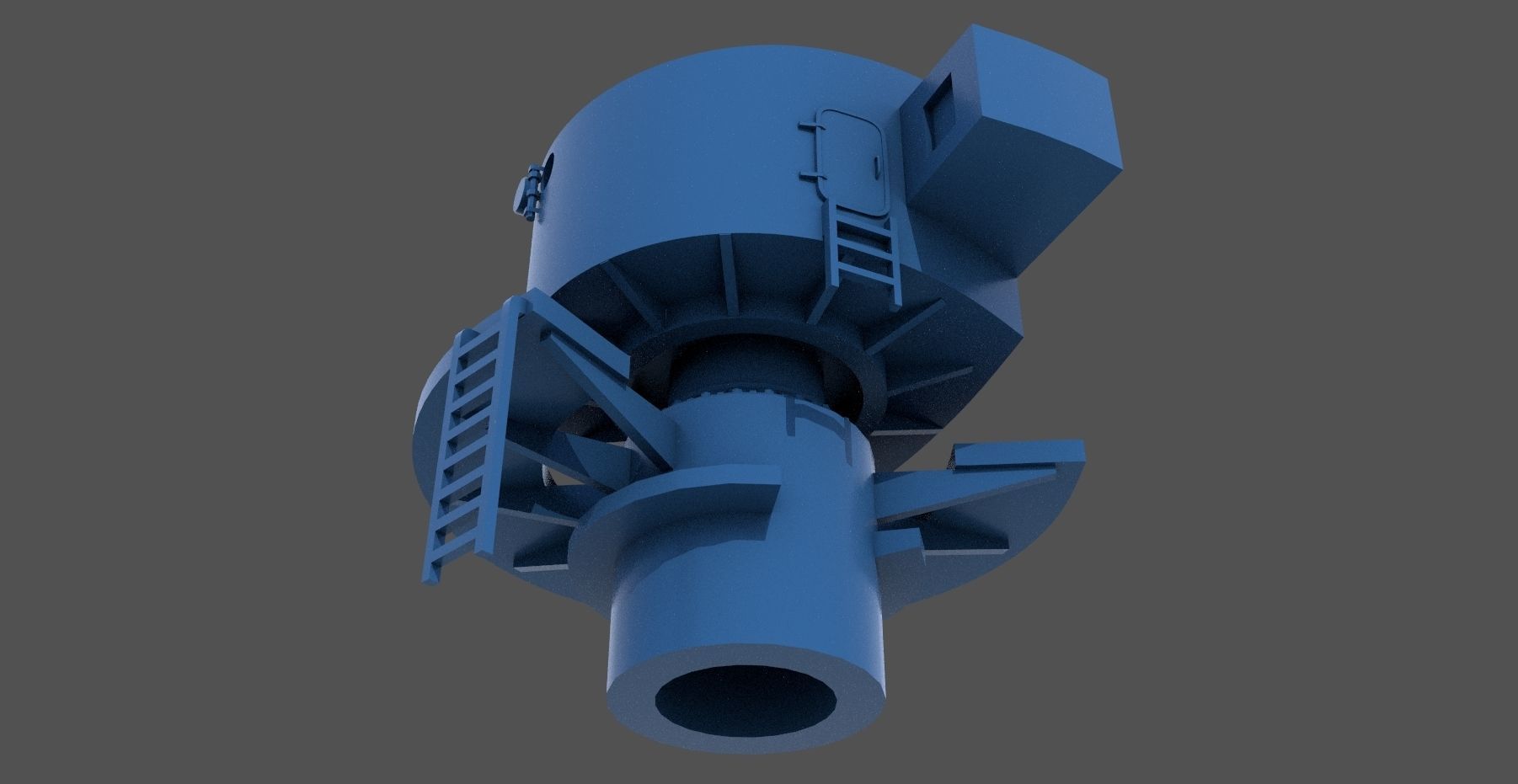 Littorio Class aft range finder - Personal license 1-200 scale 3D print model_4