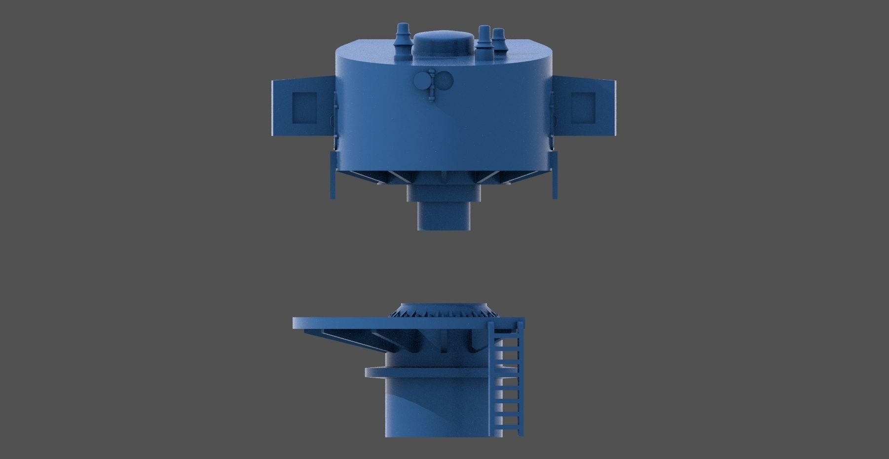 Littorio Class aft range finder - Personal license 1-200 scale 3D print model_13