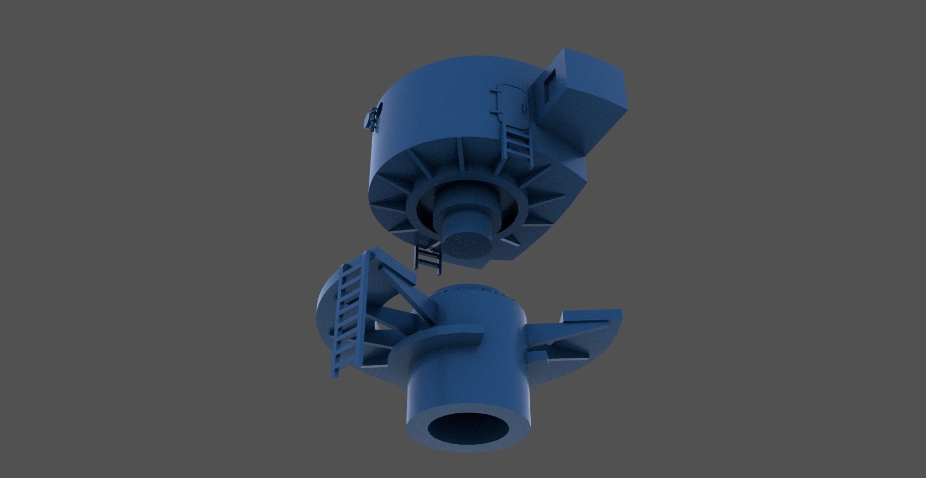 Littorio Class aft range finder - Personal license 1-200 scale 3D print model_11