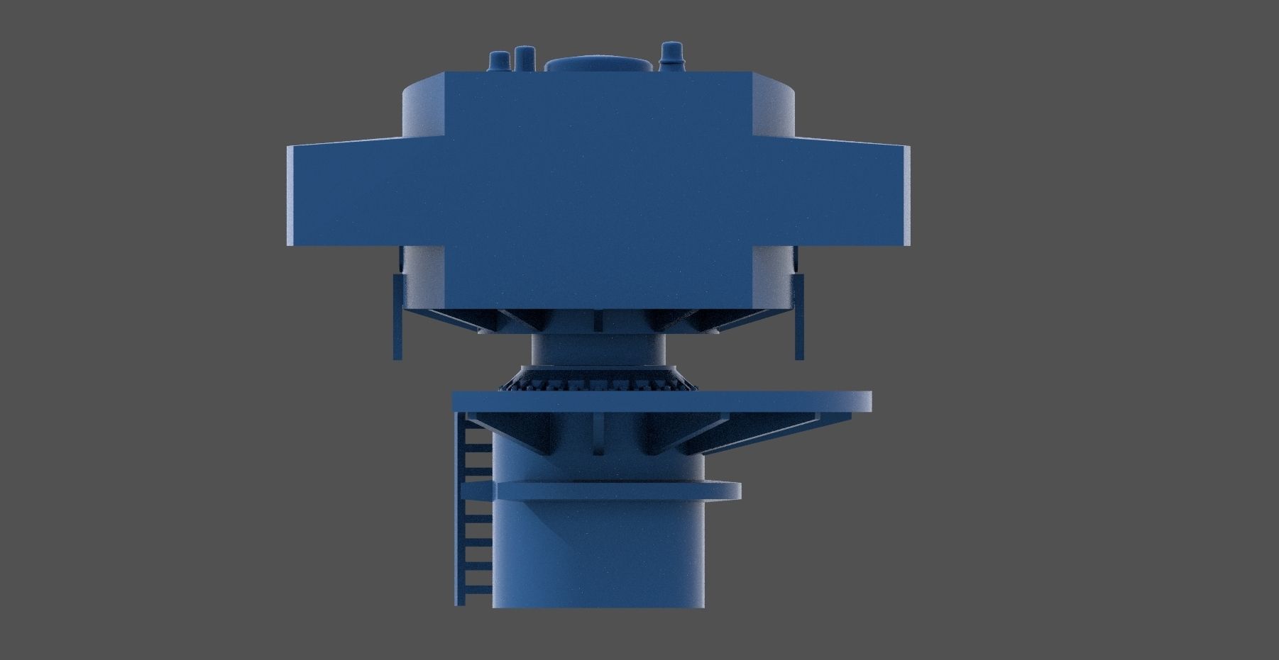 Littorio Class aft range finder - Personal license 1-200 scale 3D print model_6