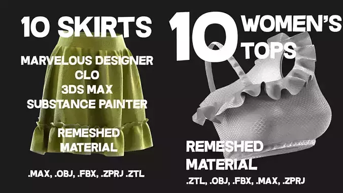 10 Skirts and 10 Tops collection