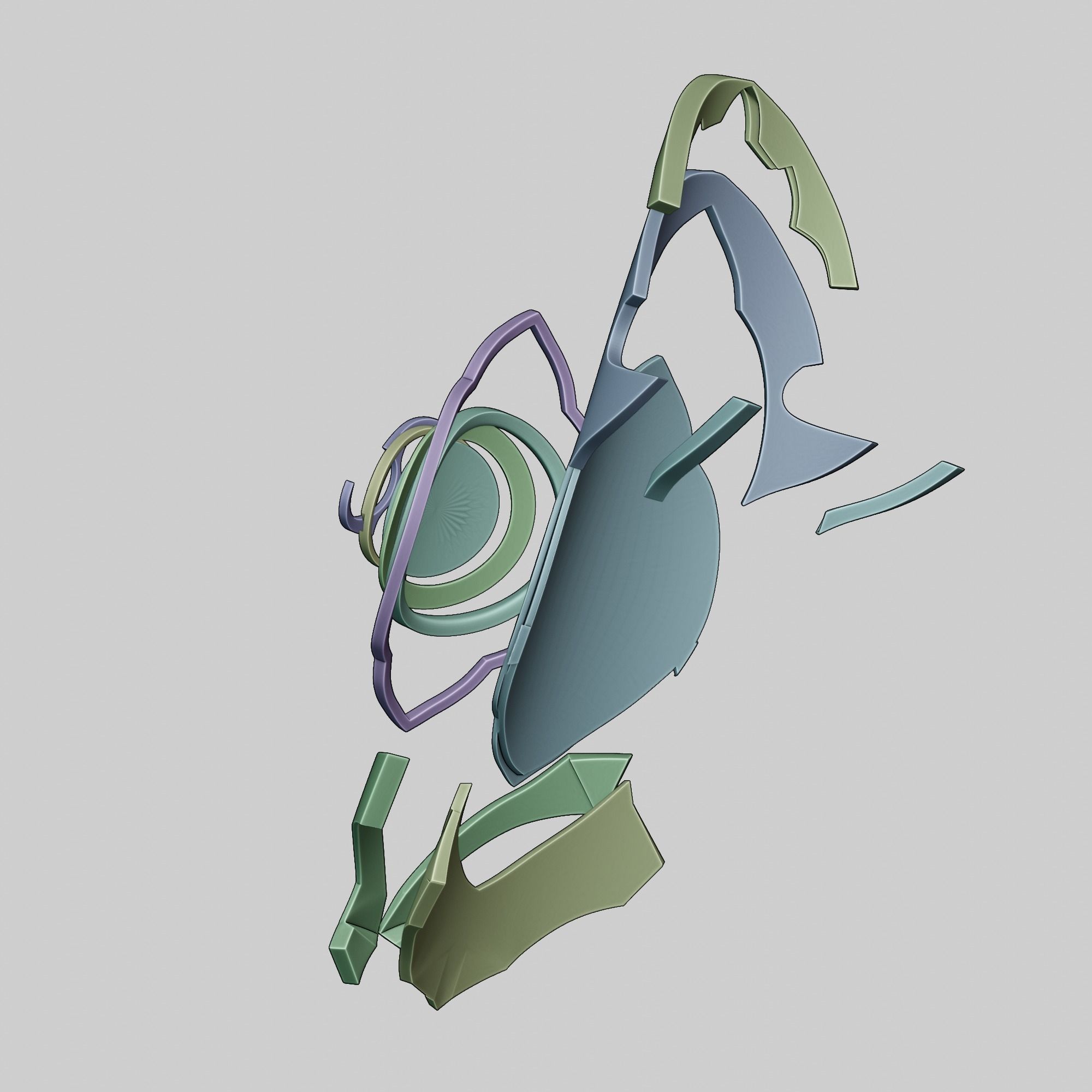 Genshin Impact Raiden Shogun Shoulder Pad 3D print model_10