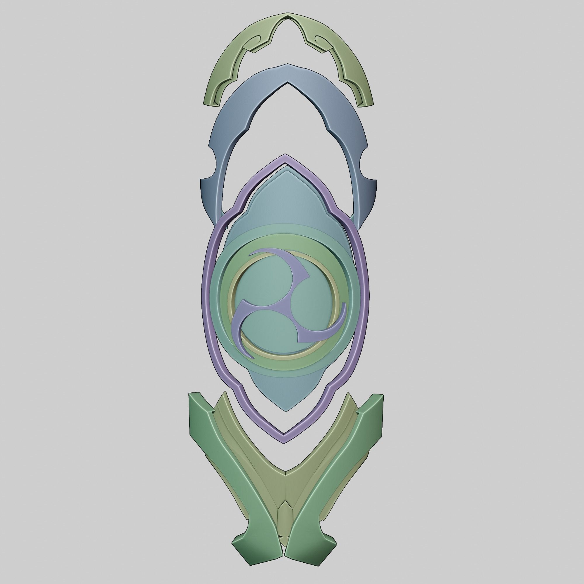 Genshin Impact Raiden Shogun Shoulder Pad 3D print model_11