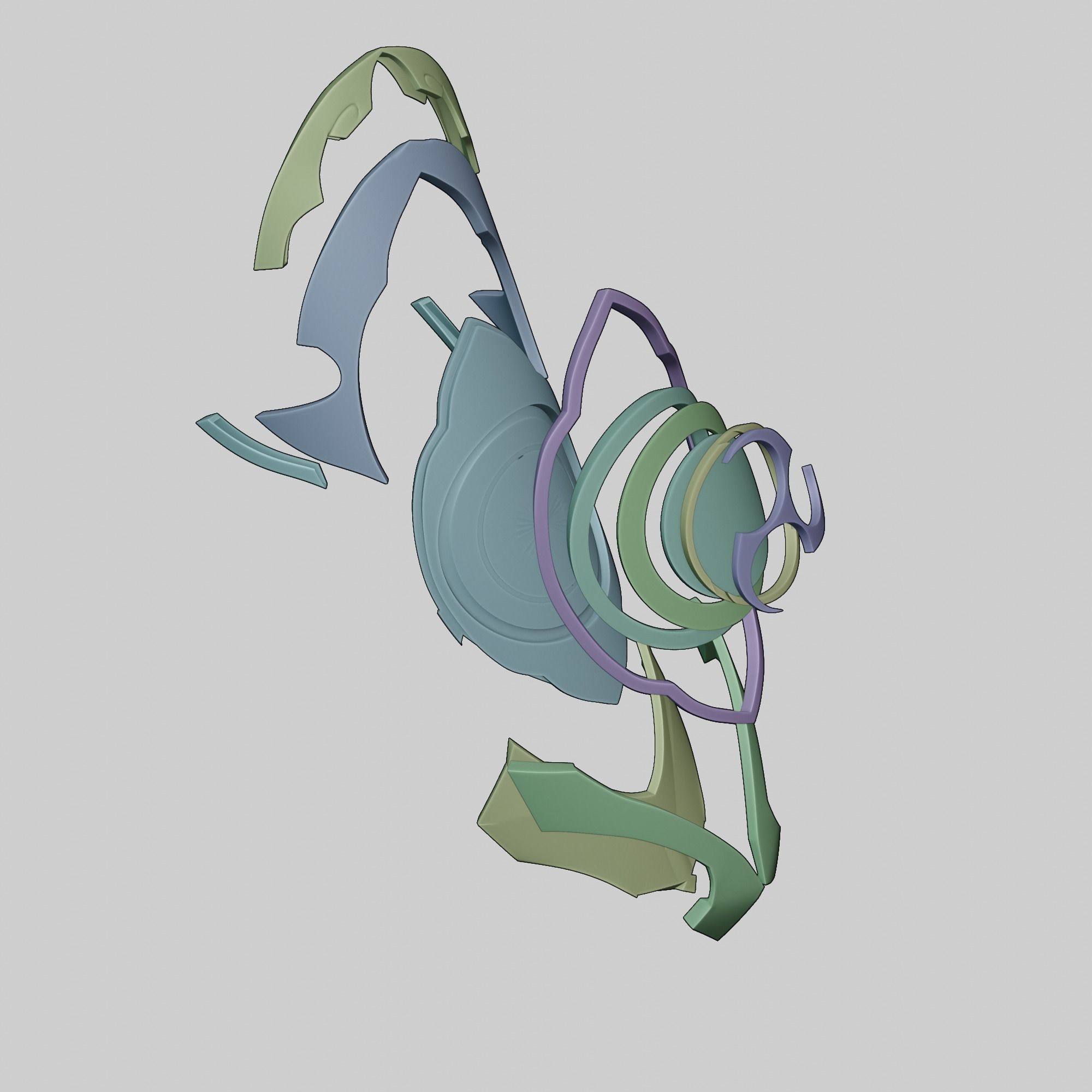 Genshin Impact Raiden Shogun Shoulder Pad 3D print model_8