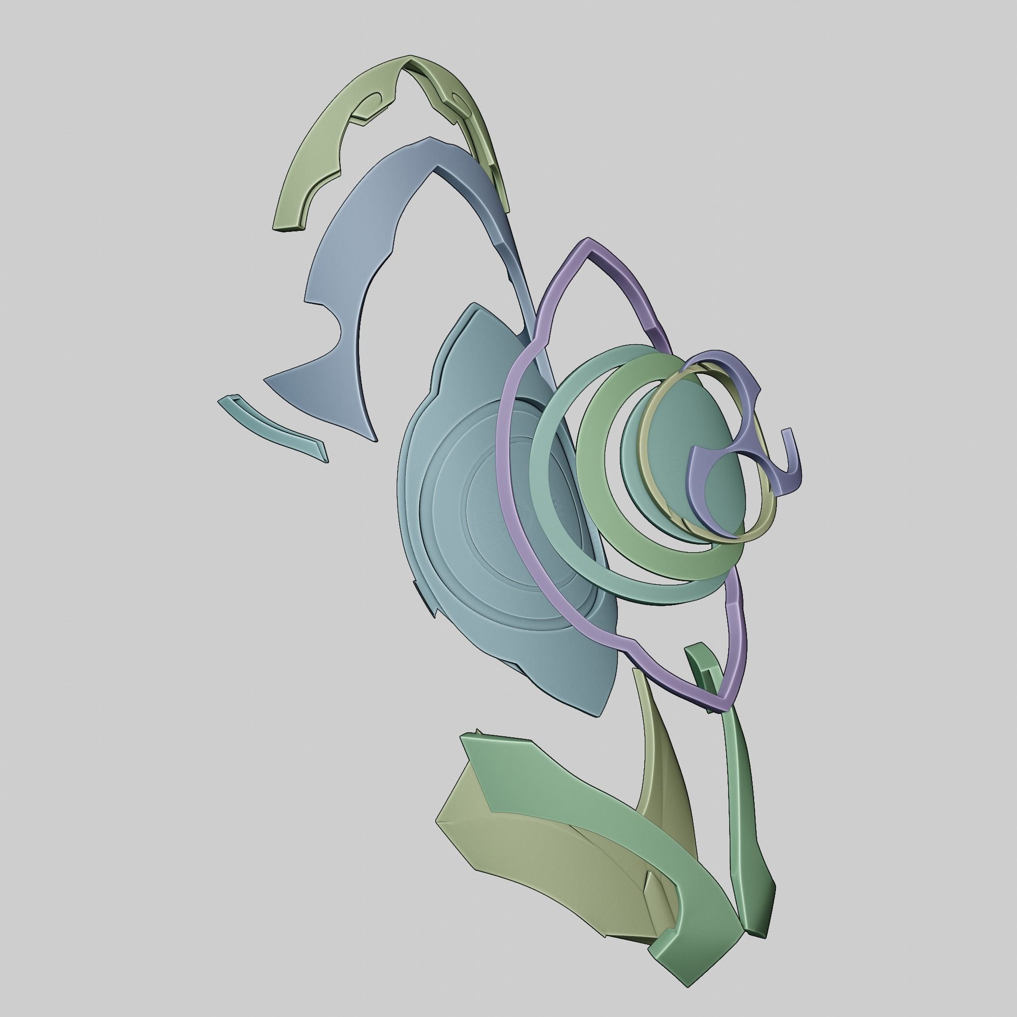 Genshin Impact Raiden Shogun Shoulder Pad 3D print model_12