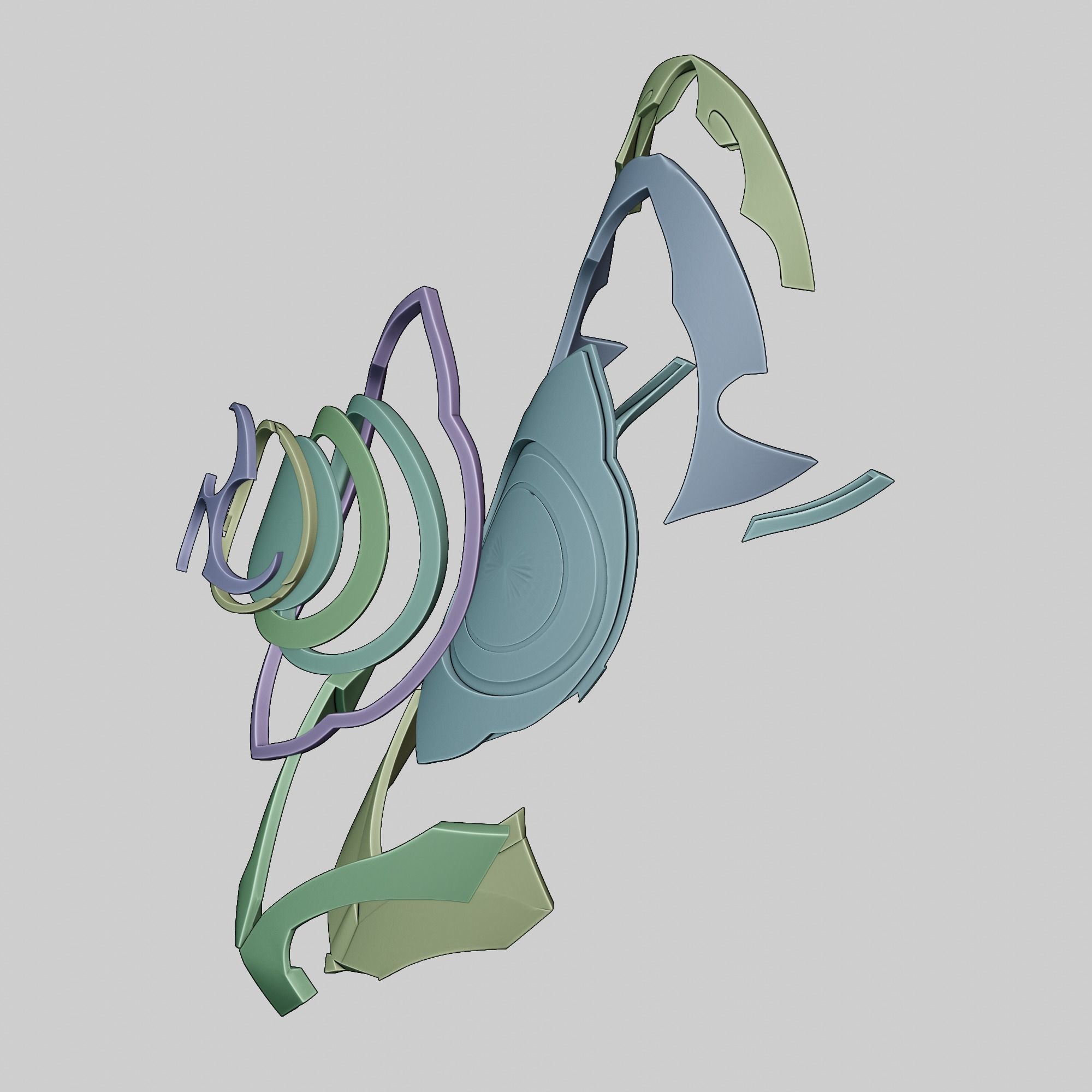 Genshin Impact Raiden Shogun Shoulder Pad 3D print model_9