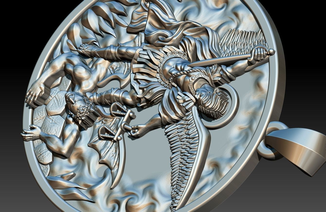 St Michael Archangel 3D print model_16