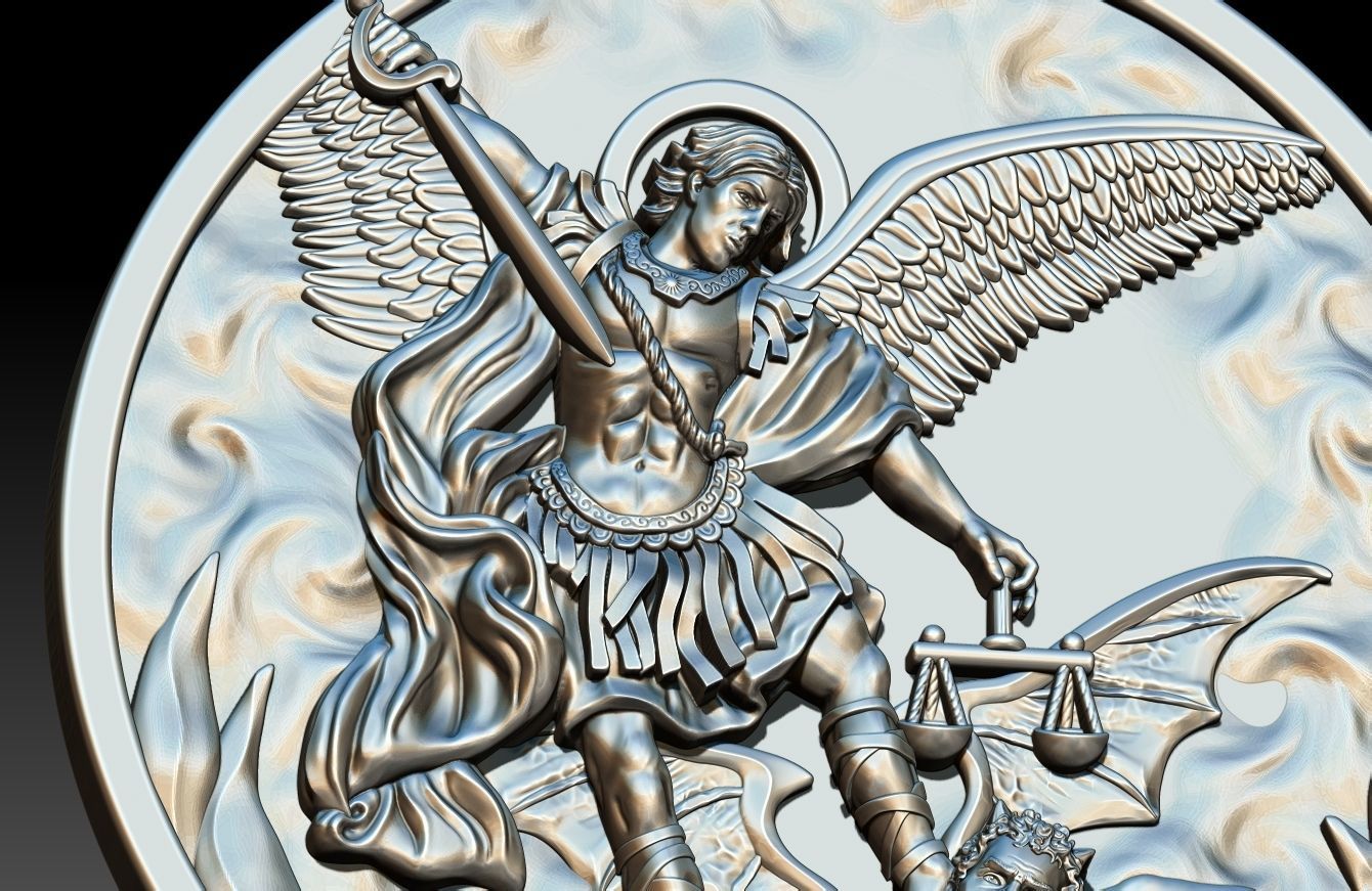St Michael Archangel 3D print model_5