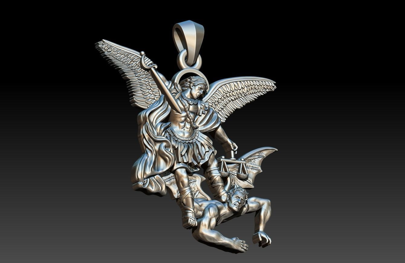 St Michael Archangel 3D print model_10