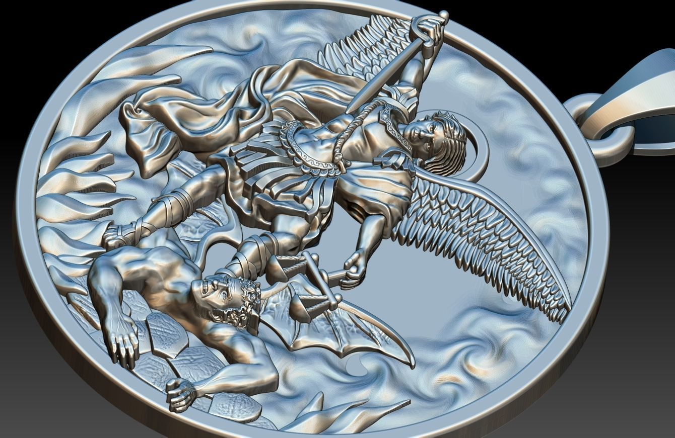 St Michael Archangel 3D print model_15