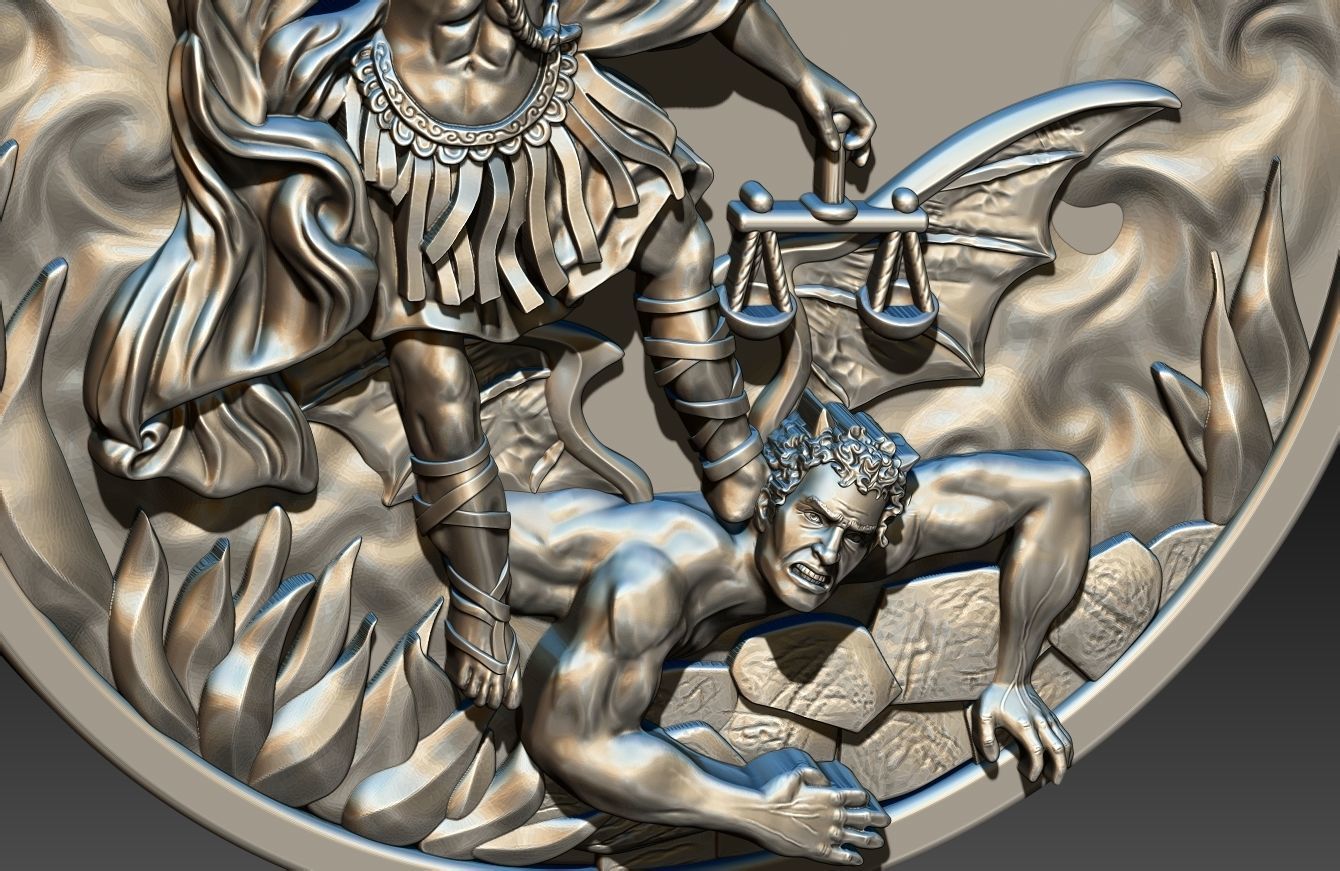 St Michael Archangel 3D print model_18
