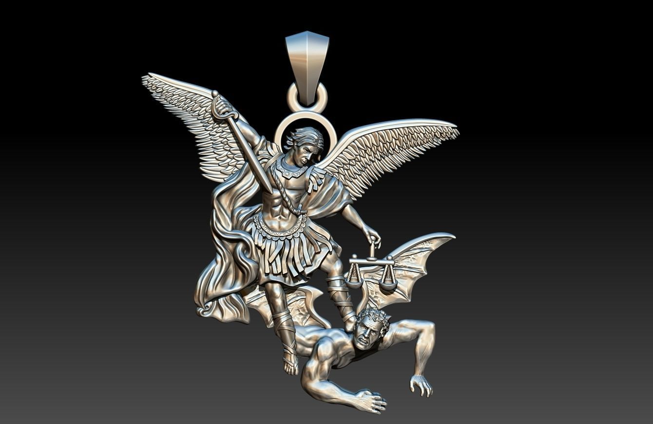 St Michael Archangel 3D print model_9