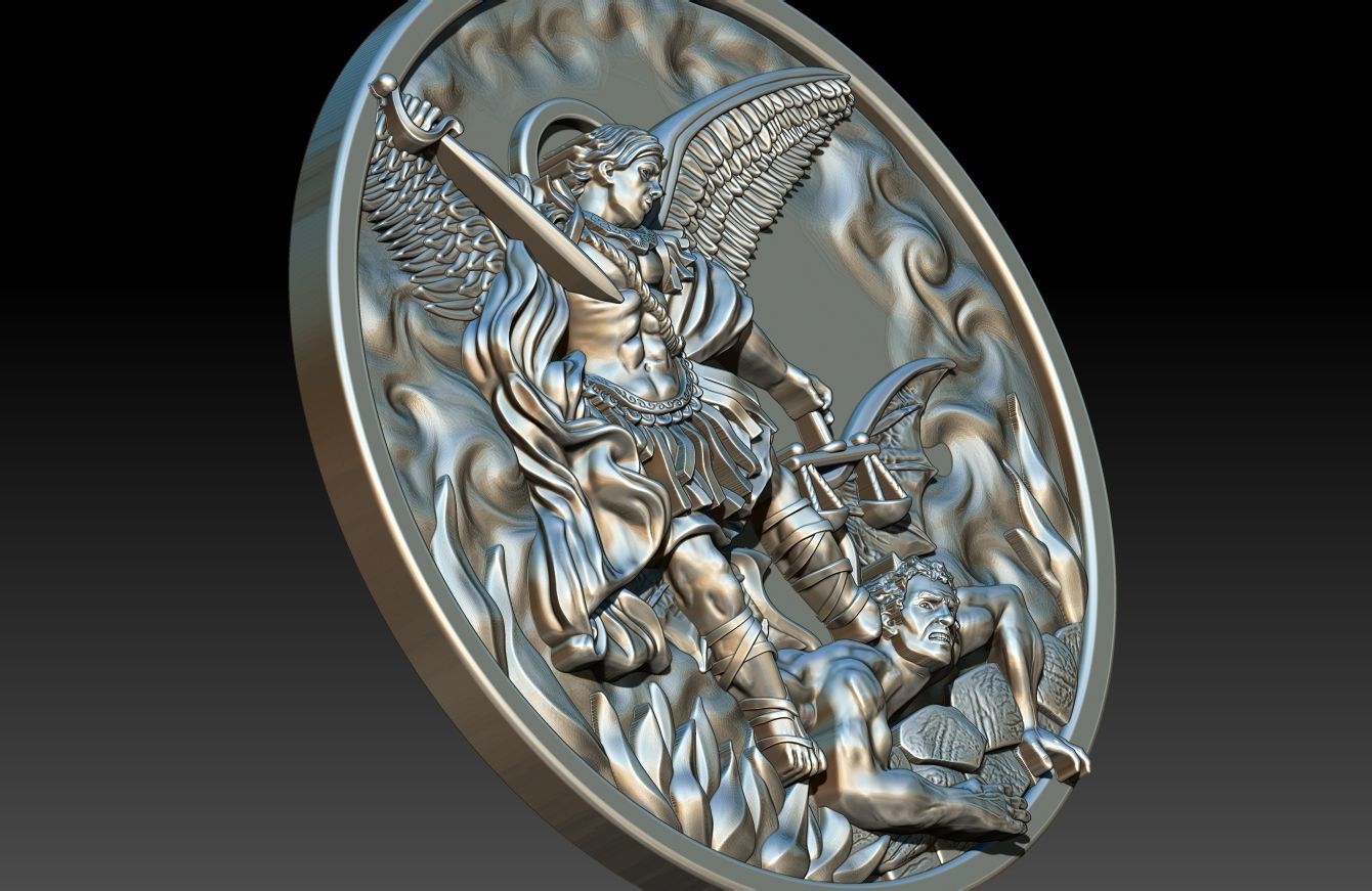 St Michael Archangel 3D print model_7