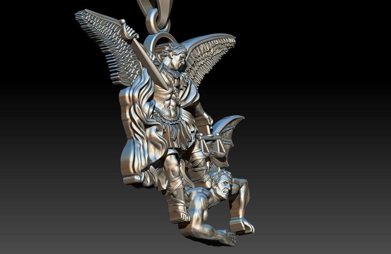 St Michael Archangel 3D print model_11