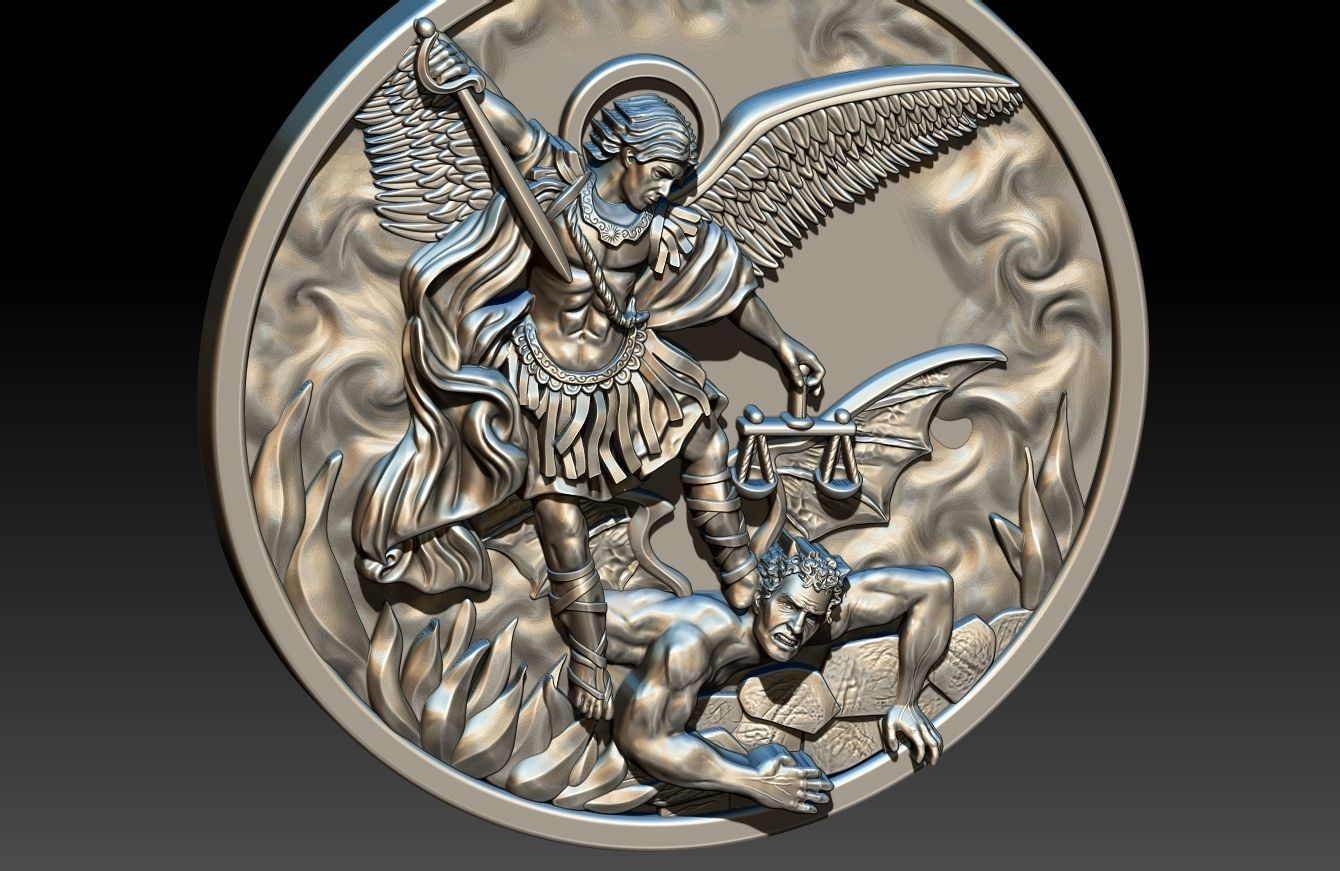 St Michael Archangel 3D print model_17