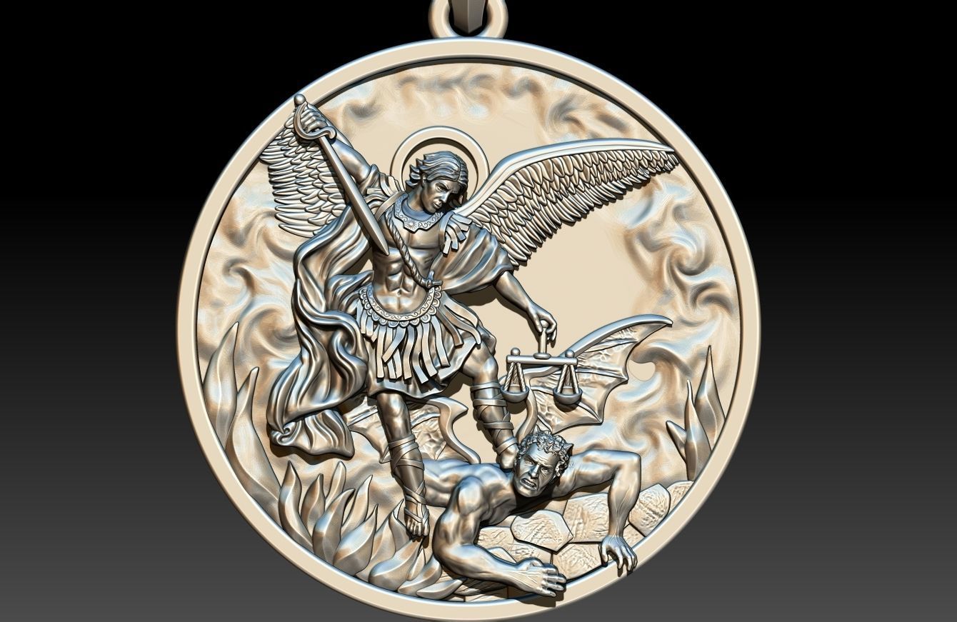 St Michael Archangel 3D print model_4