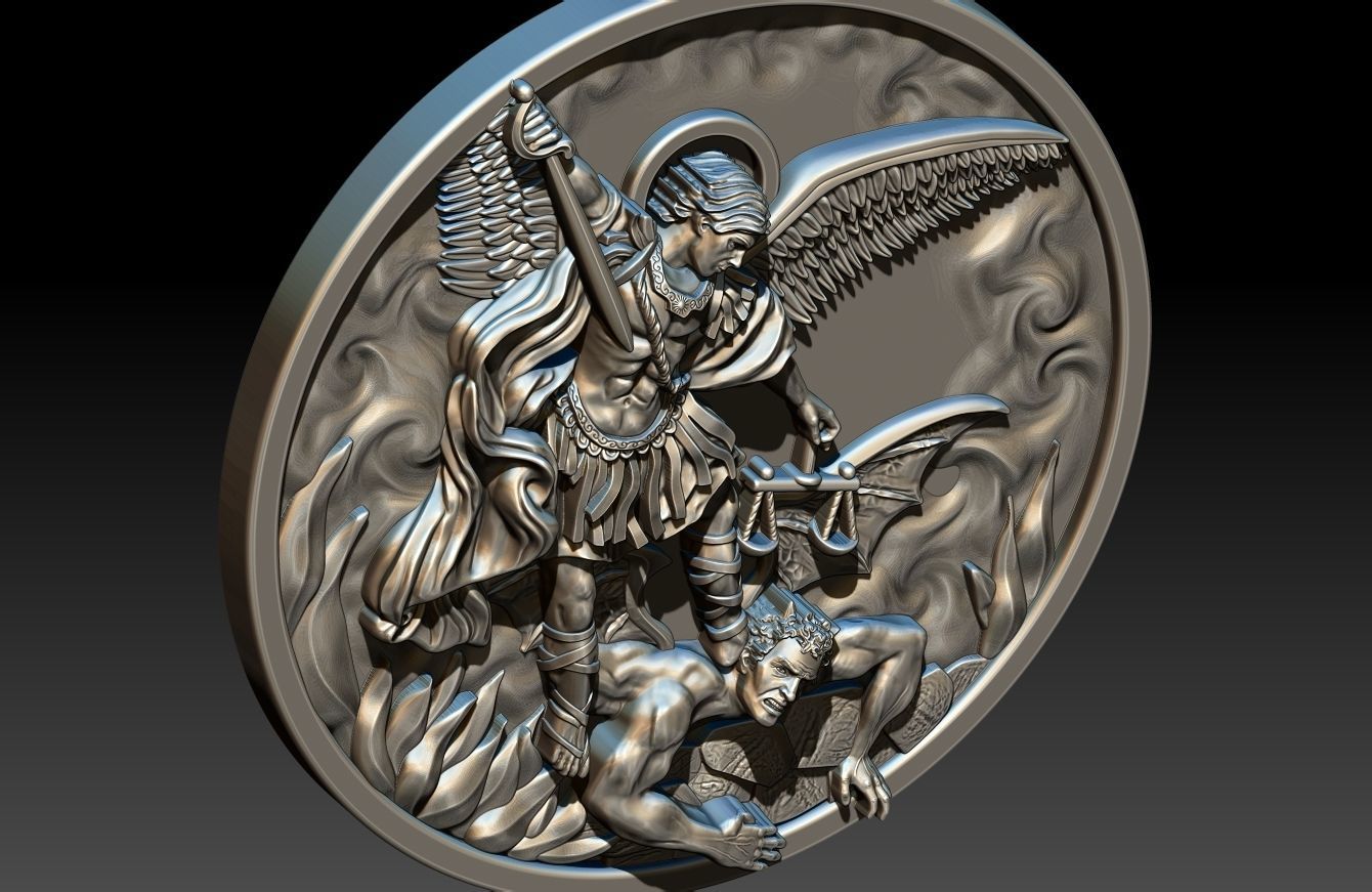 St Michael Archangel 3D print model_22