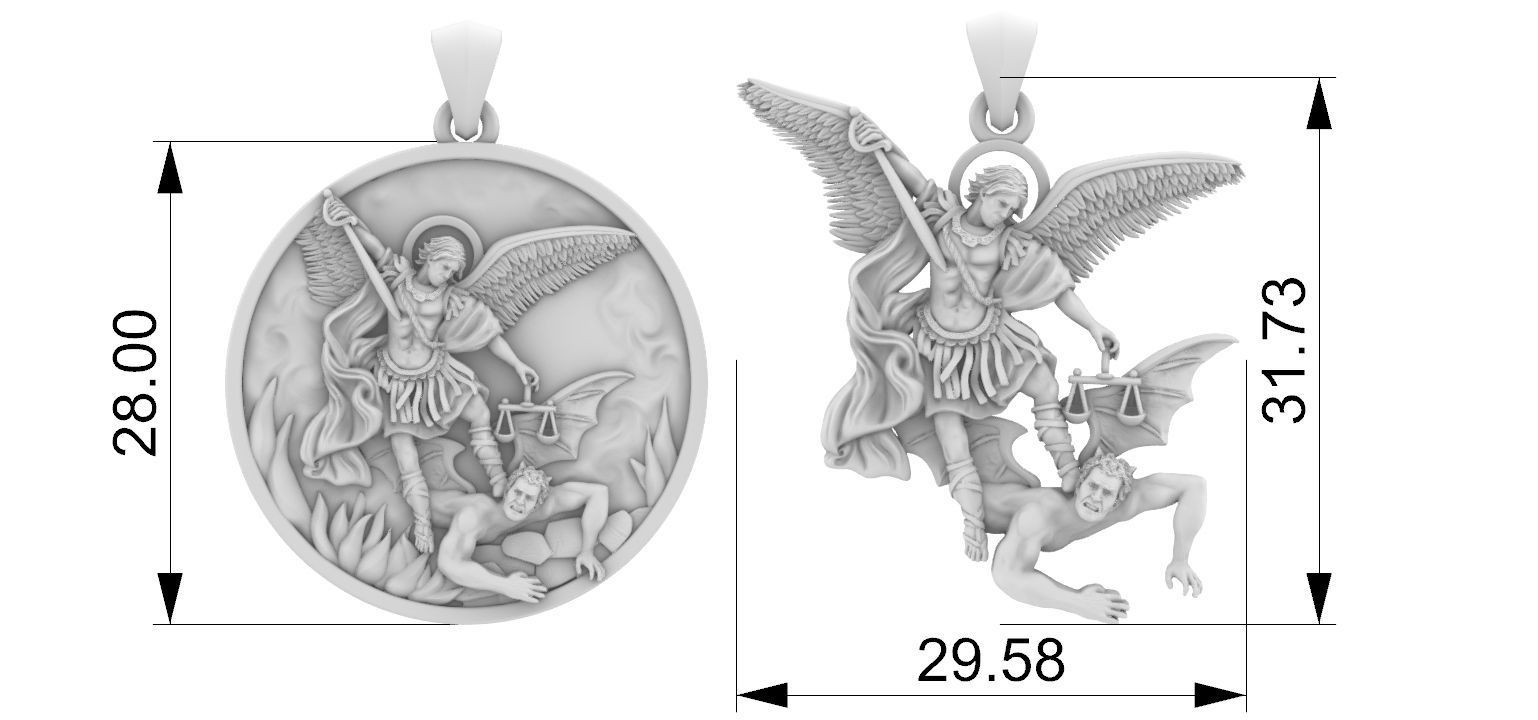 St Michael Archangel 3D print model_12