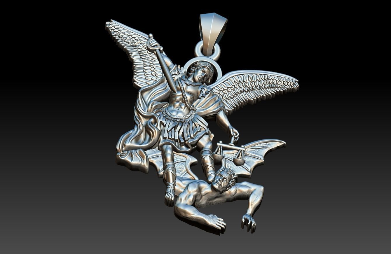 St Michael Archangel 3D print model_24