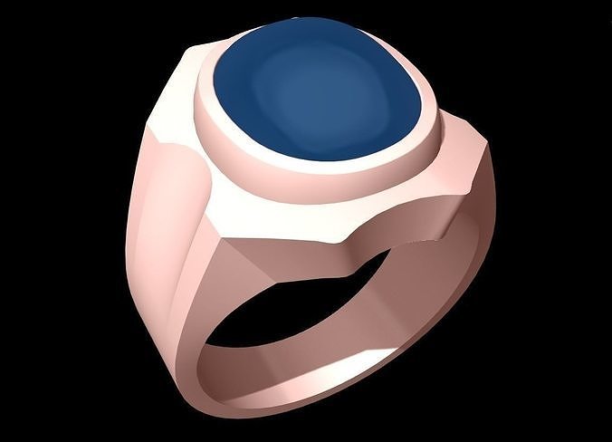 Diamond Rings - Mens Ring - N3287 3D print model