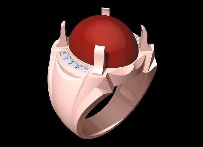 Diamond Rings - Mens Ring - N6280 3D print model