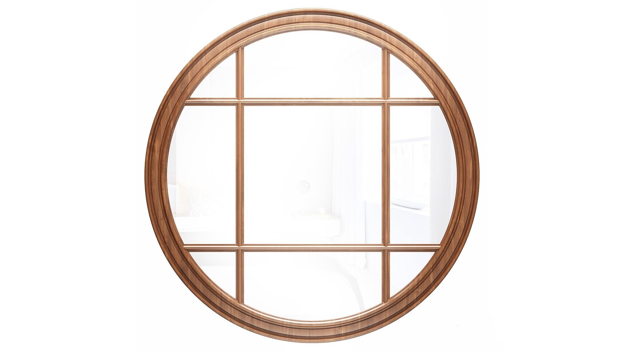 Mirror in a wooden frame GZ-M1027 3D model_2