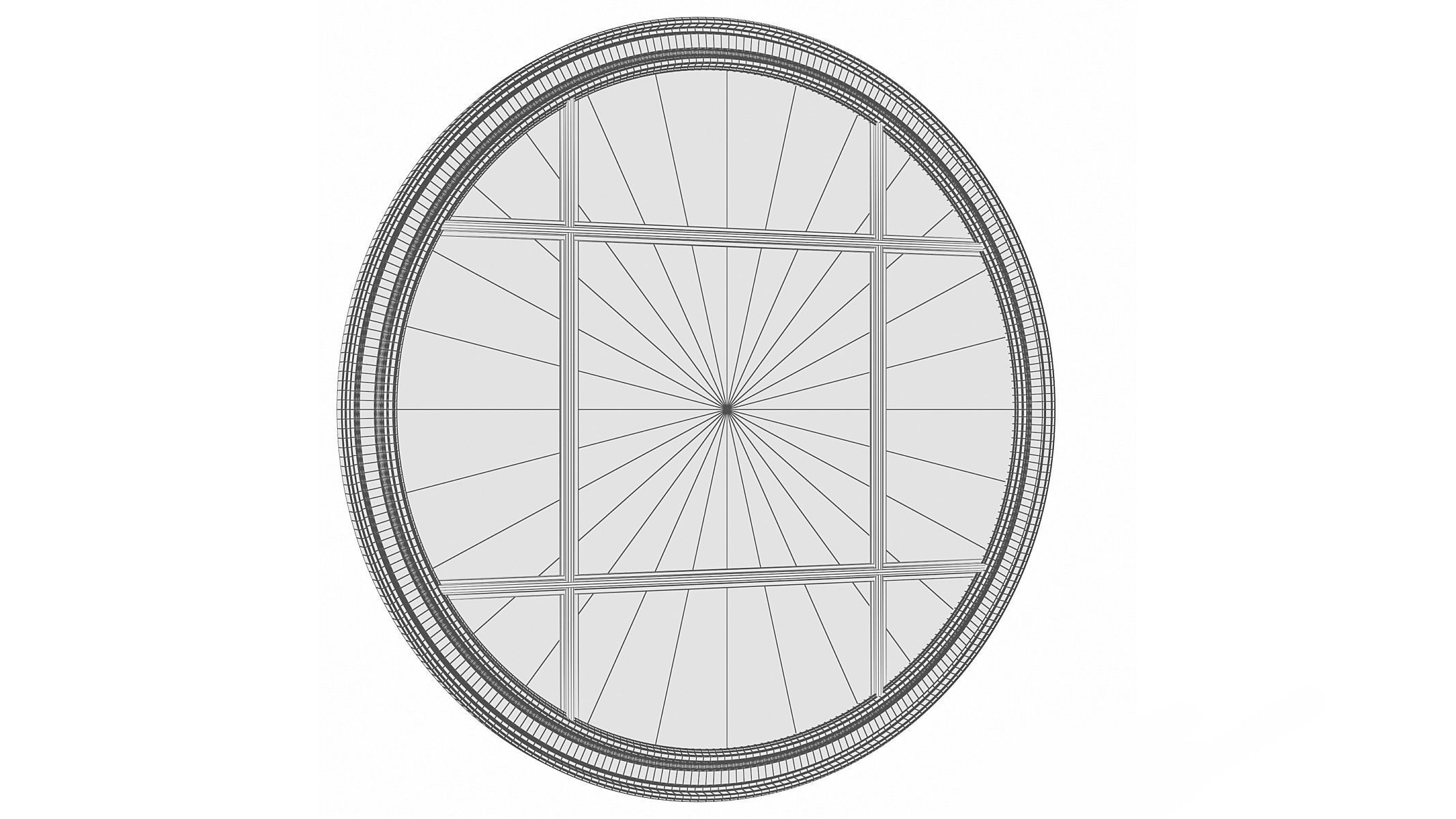 Mirror in a wooden frame GZ-M1027 3D model_4