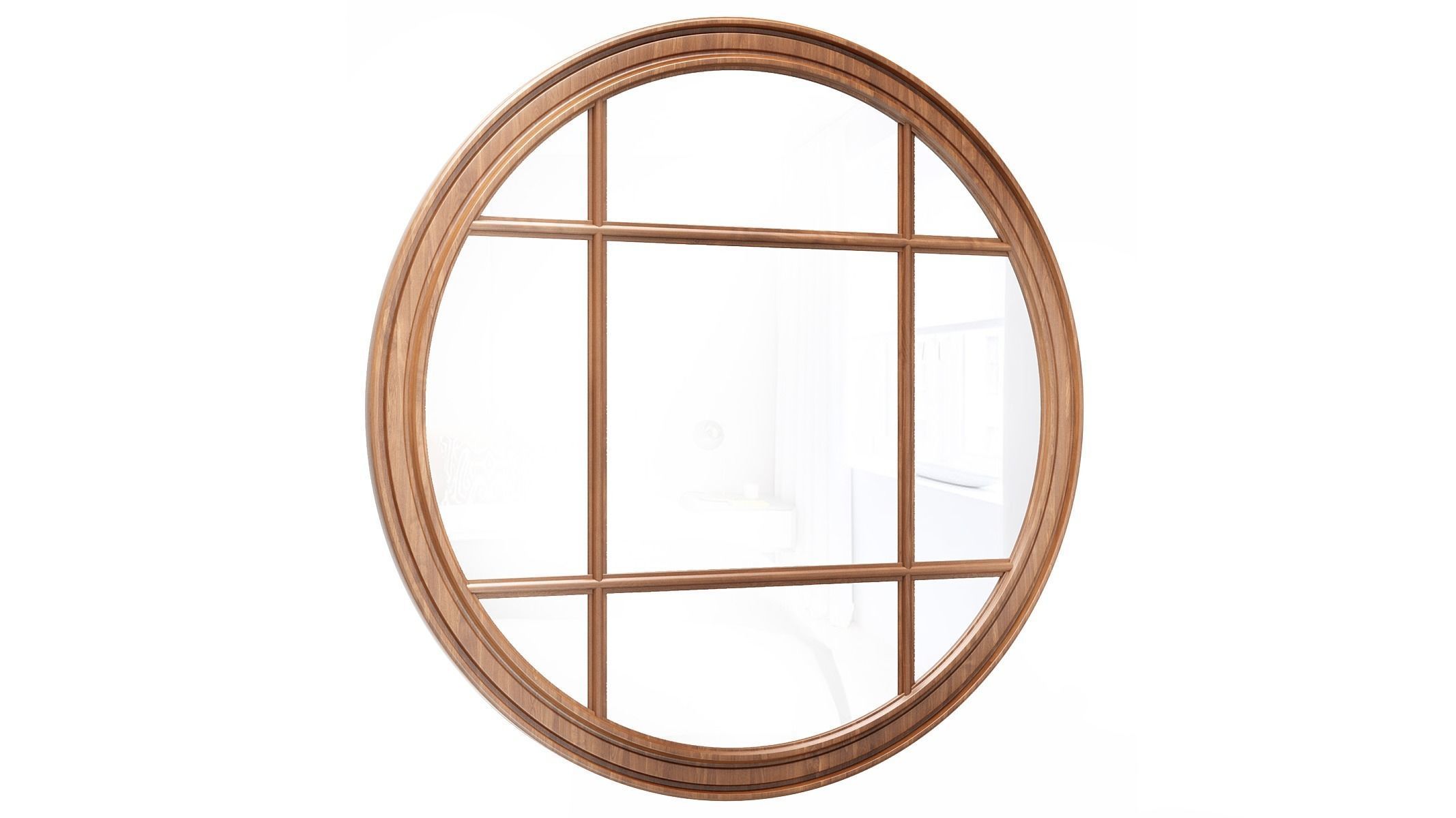 Mirror in a wooden frame GZ-M1027 3D model_3