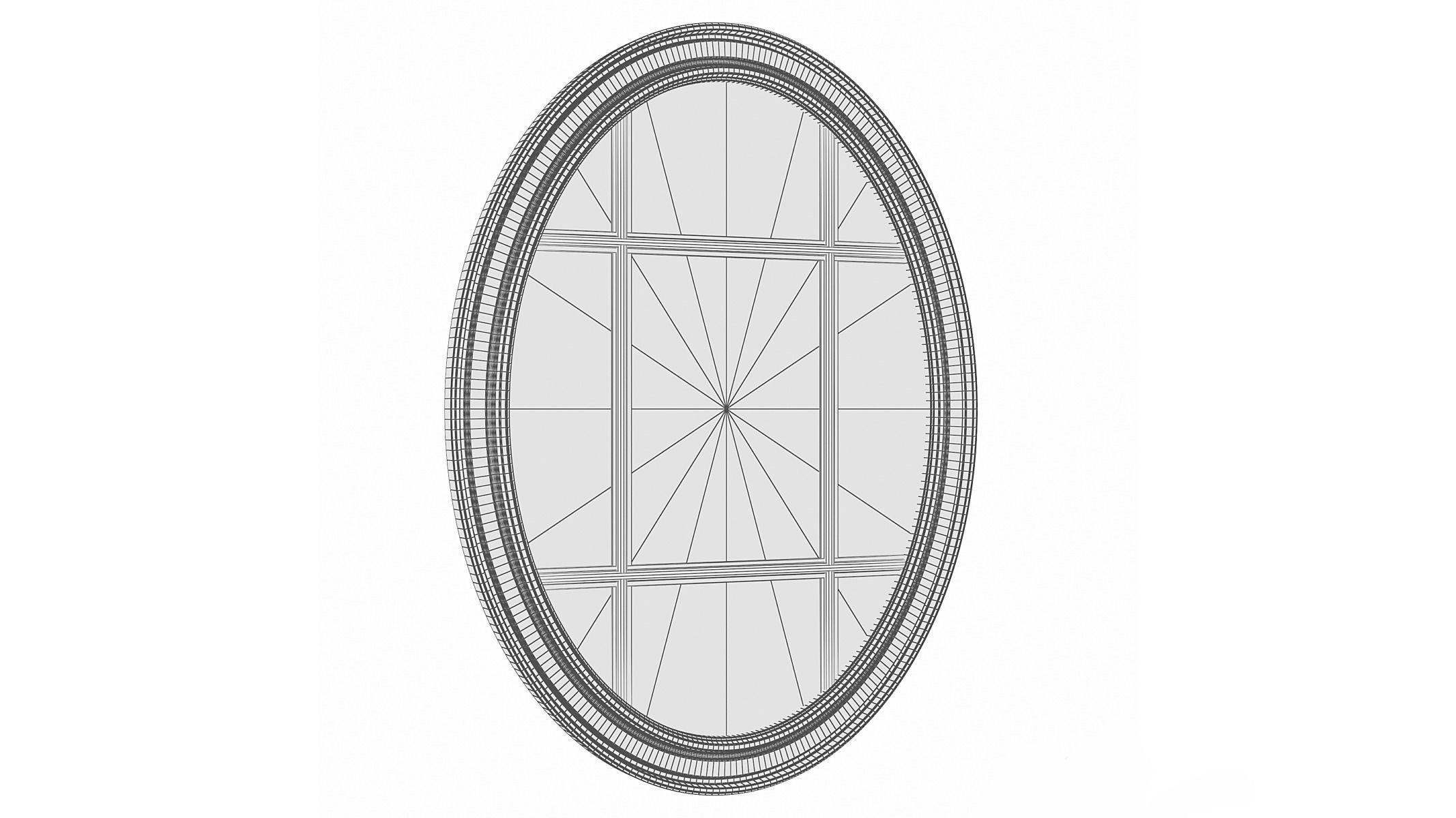 Mirror in a wooden frame GZ-M1030 3D model_4