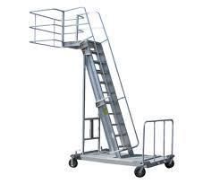 mobile ladder on wheeled 3D model_3