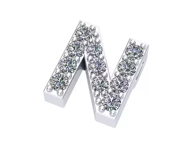 Golden Diamond Letter N