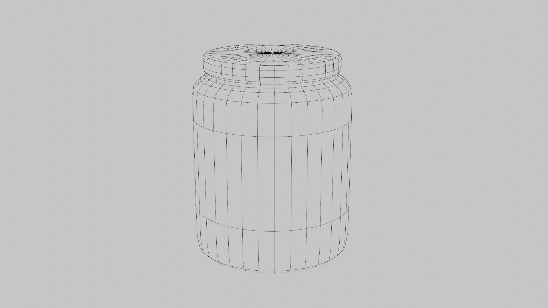 Glass jar 3D model_4
