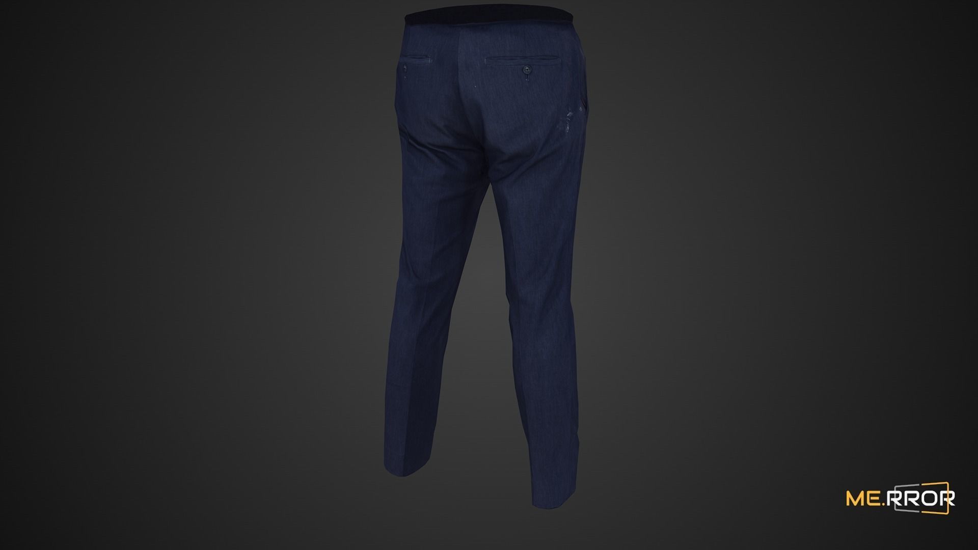 Game Ready Suit Pants Low-poly 3D model_3