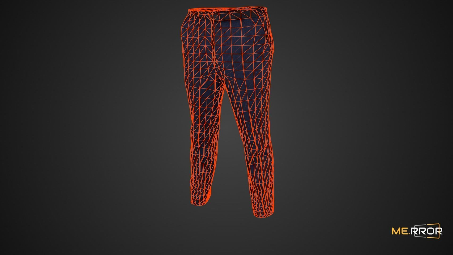 Game Ready Suit Pants Low-poly 3D model_4