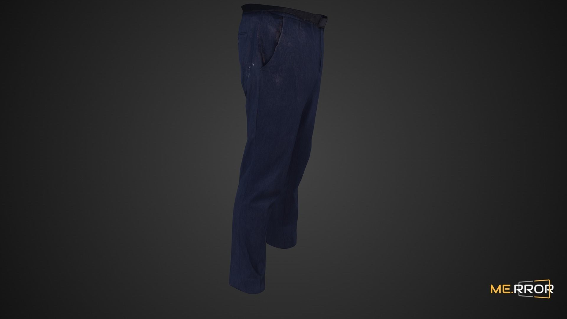Game Ready Suit Pants Low-poly 3D model_7
