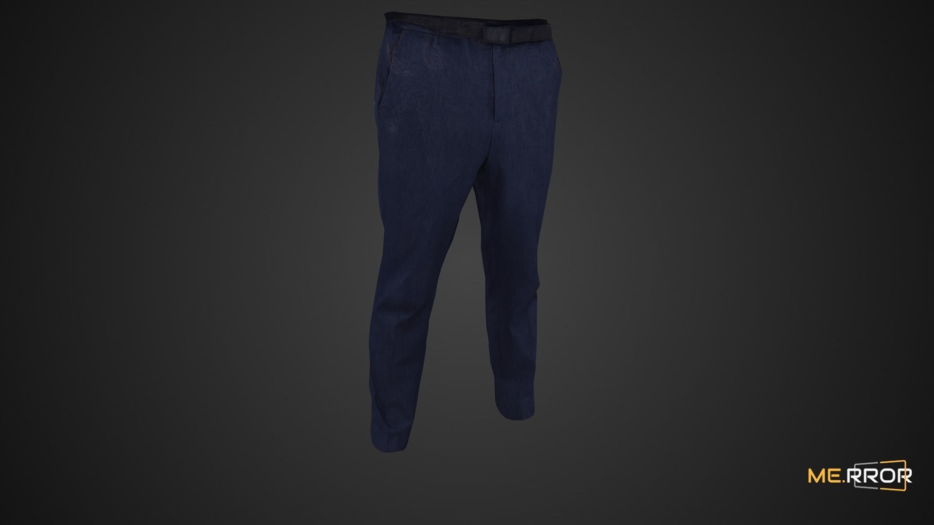 Game Ready Suit Pants Low-poly 3D model_1