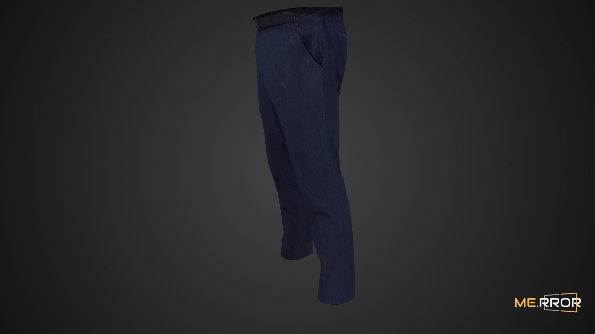Game Ready Suit Pants Low-poly 3D model_9