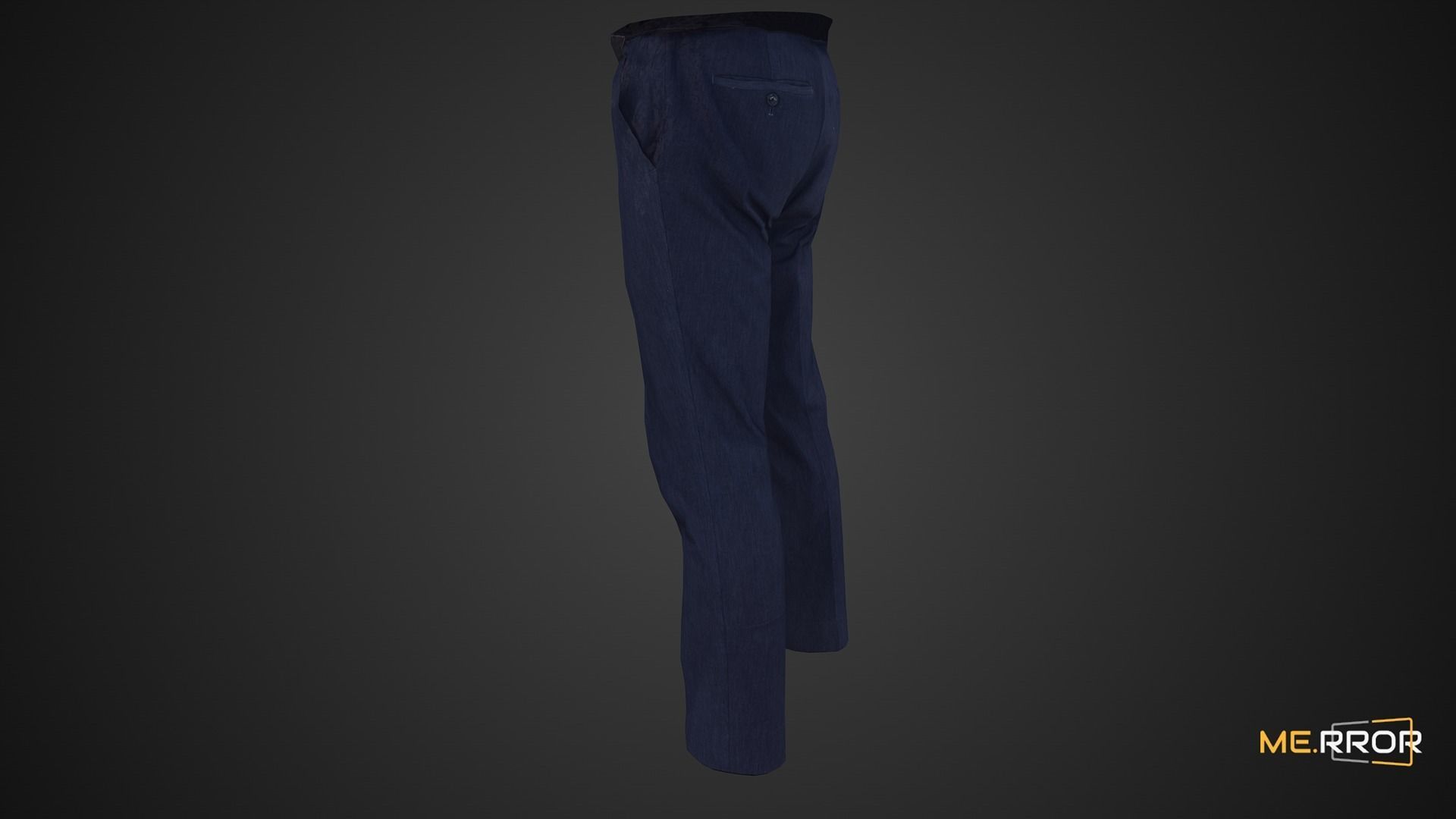 Game Ready Suit Pants Low-poly 3D model_2