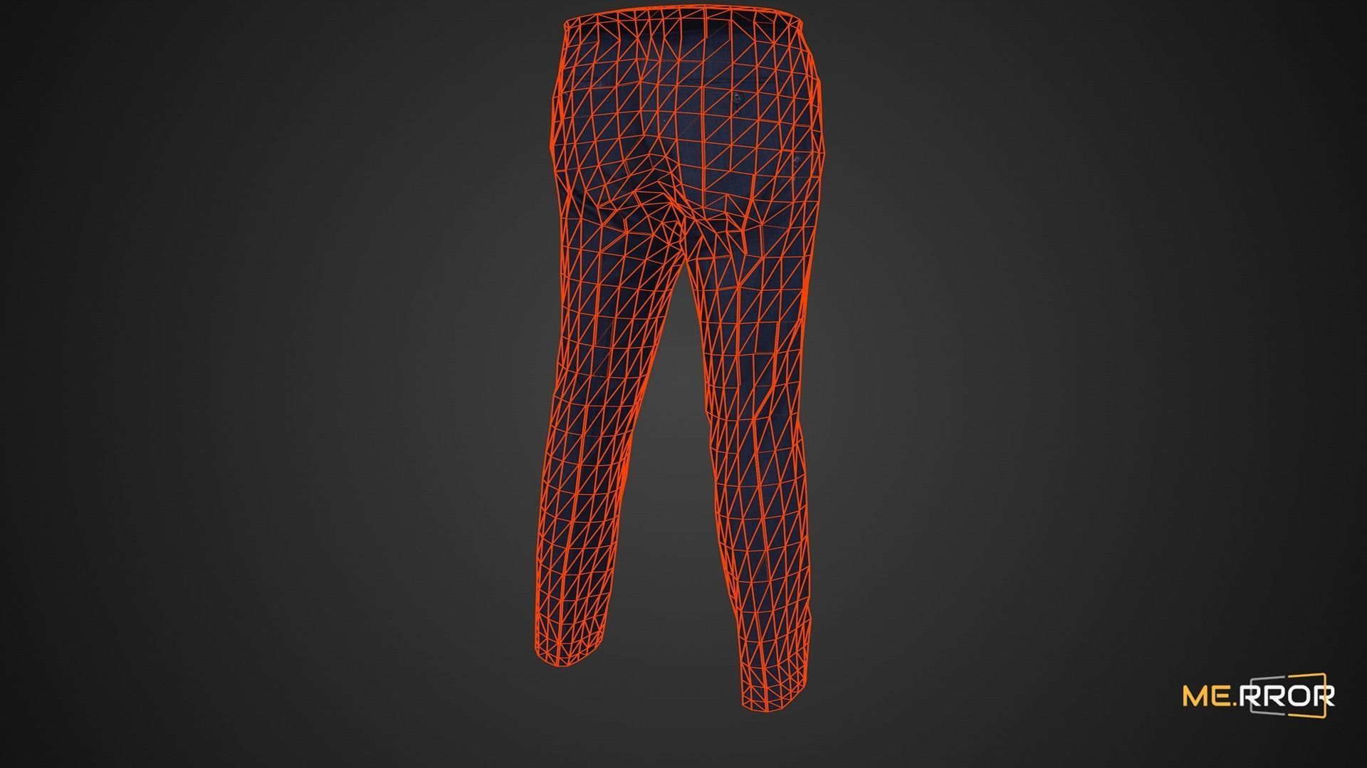 Game Ready Suit Pants Low-poly 3D model_6
