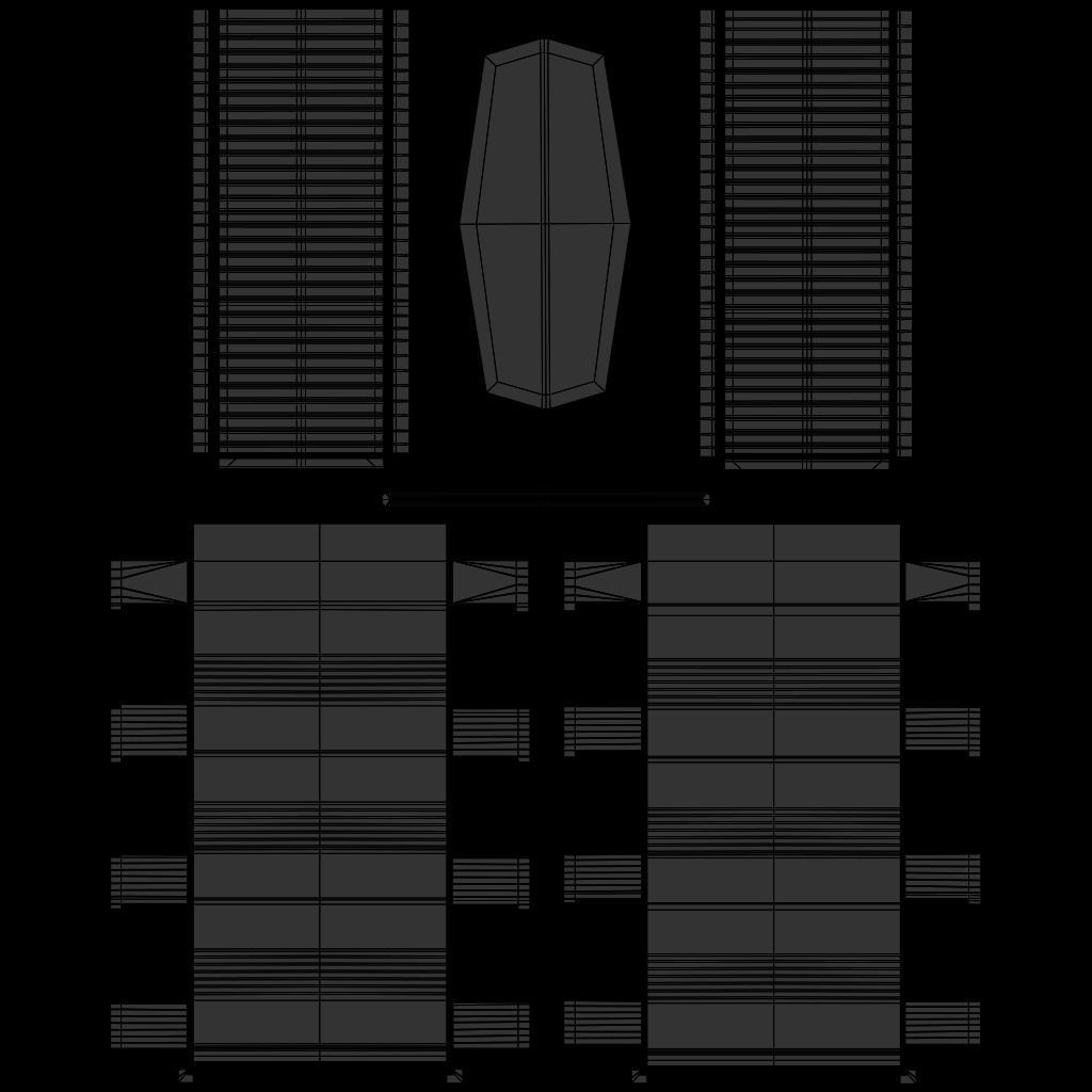 Distressed Retail Book Shelf or VHS Shelf or Game Shelf Low-poly 3D model_8