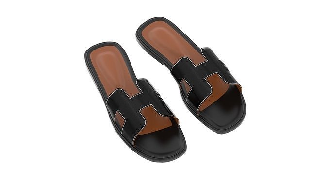 SANDAL hermes sandals leather 3D model